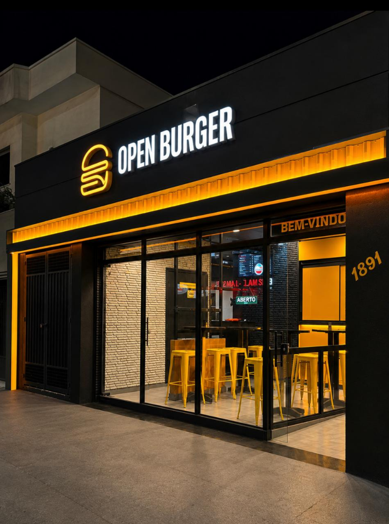 Fachada da unidade Open Burger Sumaré